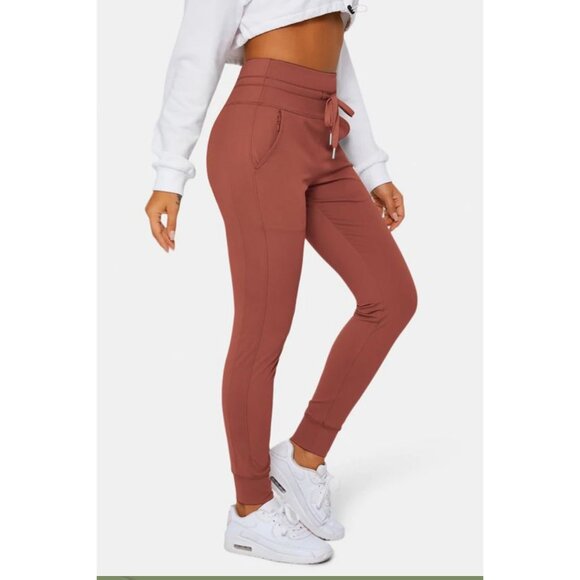 Halara Cloudful Air Fabric High Waisted Joggers Sz XS Petite Red Drawstring Acti - Picture 4 of 6